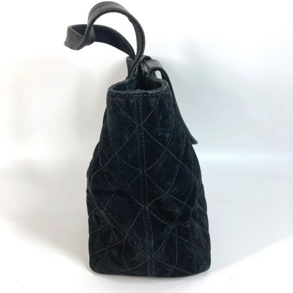 CHANEL Matelasse Quilted CC Mark turnlock Shoulder Bag 2WAY Tote Bag suede Black - Picture 14 of 16